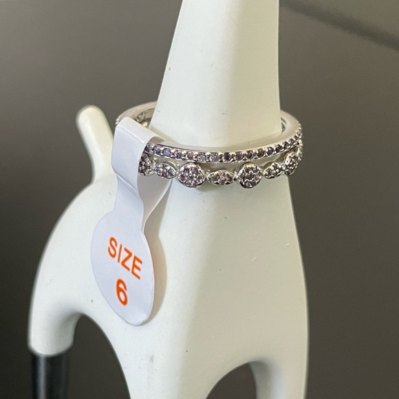 BP Set of Sterling Bands with Amethyst CZ (RBP 5404) - Picture 7 of 9
